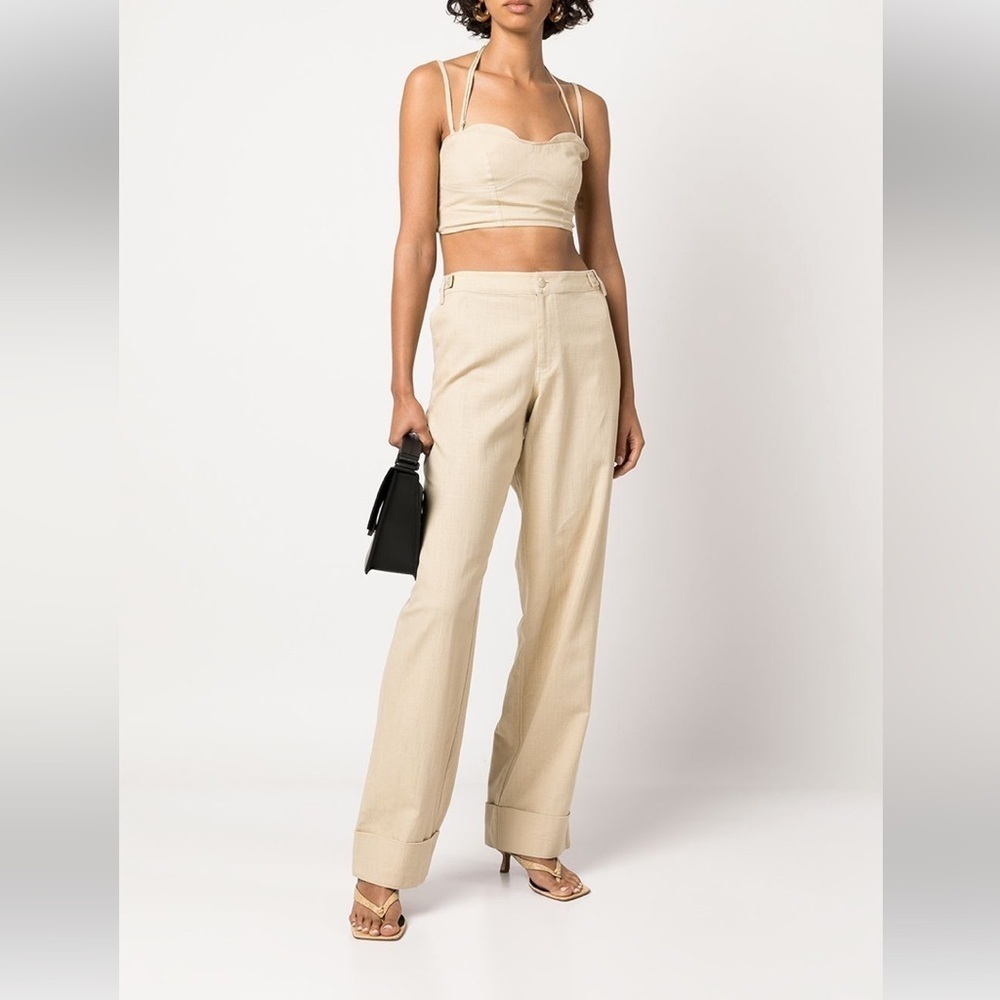 Jonathan Simkhai standard size 6 womens cuffed pants. NEW WITH TAGS
